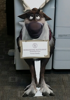 Verani Realty Reindeer mascot